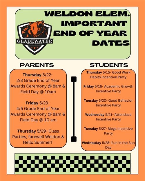  End of Year Dates
